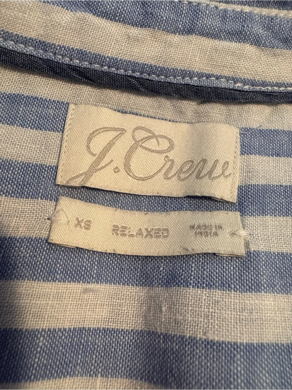 J. Crew Relaxed-fit short-sleeve Baird McNutt Irish linen shirt in stripe - XS